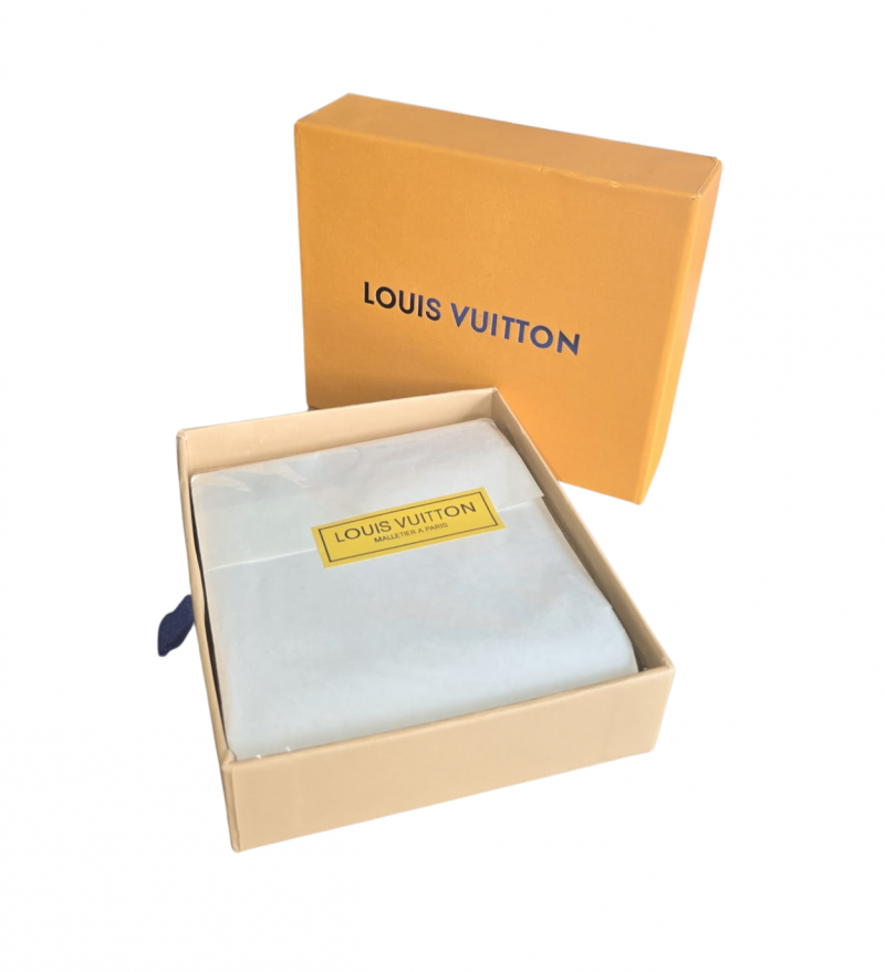 Inspired by Louis Vuitton — Black Monogram Card Wallet with Gift Box