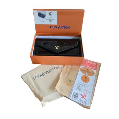 Inspired by Louis Vuitton | Sleek Black Envelope Wallet